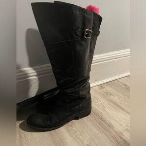 Black Leather Coach Boots